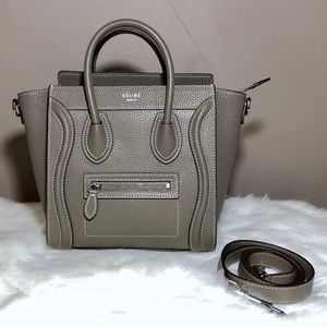 CÈLINE Nano Luggage  Souris Tote - Taupe/Gray